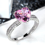 Inlaid AAA Heart-shaped Zircon Ring – Useful Gifts — 11