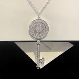 Sunflower Key Necklace Long Sterling Silver – Jewelry Gift Ideas — 2