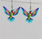 Colorful Bird Acrylic Earrings Vintage Necklace – Jewelry Gift Ideas — 3