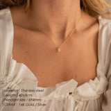 Stainless Steel Mini Square Zircon Pendant – Jewelry Gift Ideas — 4
