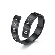 Pirate Viking Text Symbol Ended Ring Personality – Stylish Gifts — 4