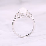 Natural Semi-Precious Moonstone Ring Simple – Everyday Gifts — 6