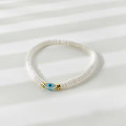 Rainbow Candy Clay Bead Eye Bead Bracelet – Jewelry Gift Ideas — 17