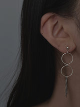Asymmetric Geometric Ring Chain Earrings – Holiday Gift Ideas — 11