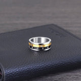 Roman Digital Rotating Titanium Steel Men's Ring – Gifts for Him — 9