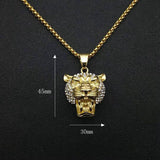 Stainless Steel Gold-plated Lion Head Pendant – Jewelry Gift Ideas — 7