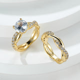 Women's Fashion Four-claw Twist Drill Ring Set – Stylish Gifts — 1