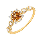 Silver Gilded Luxury Brown Zircon Ring Necklace – Jewelry Gift Ideas — 2