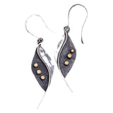 Vintage Original Ancient Silver Natural Leaf Earrings – Birthday Gifts — 4