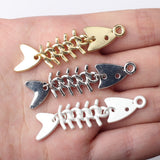 Creative Alloy Fishbone Small Pendant Diy – Jewelry Gift Ideas — 4