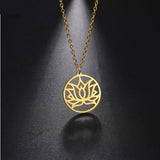 Female Buddha Lotus Stainless Steel Pendant – Jewelry Gift Ideas — 6
