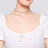 Round Zircon Short Chain Necklace For Women – Jewelry Gift Ideas — 1