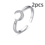 Adjustable Opening Of Star And Moon Ring – Stylish Gifts — 8