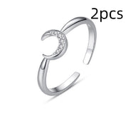 Adjustable Opening Of Star And Moon Ring – Stylish Gifts — 8