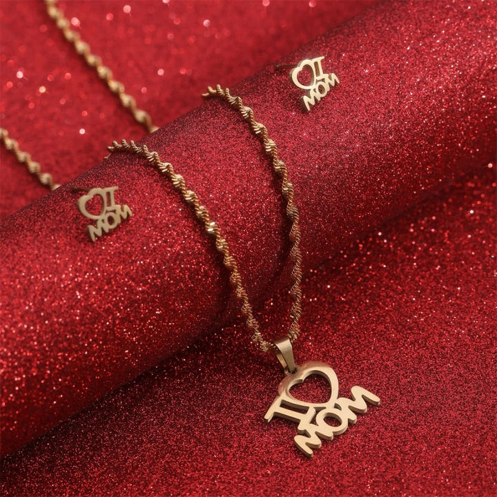 Mother's Day Jewelry Set Stainless Steel I Love – Jewelry Gift Ideas — 1