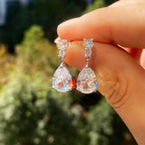 Women's Water Drop Zircon Copper Stud Earrings Fashion – Stylish Gifts — 8