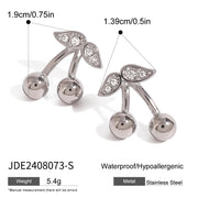 Stainless Steel Cherry Necklace Cute Earrings – Jewelry Gift Ideas — 6