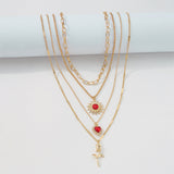 Layered Necklace Elegant Metal Chain Diamond – Jewelry Gift Ideas — 2