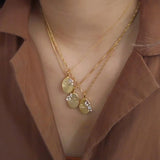 Titanium Steel Mirror Irregular Zircon Necklace – Jewelry Gift Ideas — 11