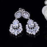 Stylish Water Drop White Gold Zircon Earrings – Useful Gifts — 4