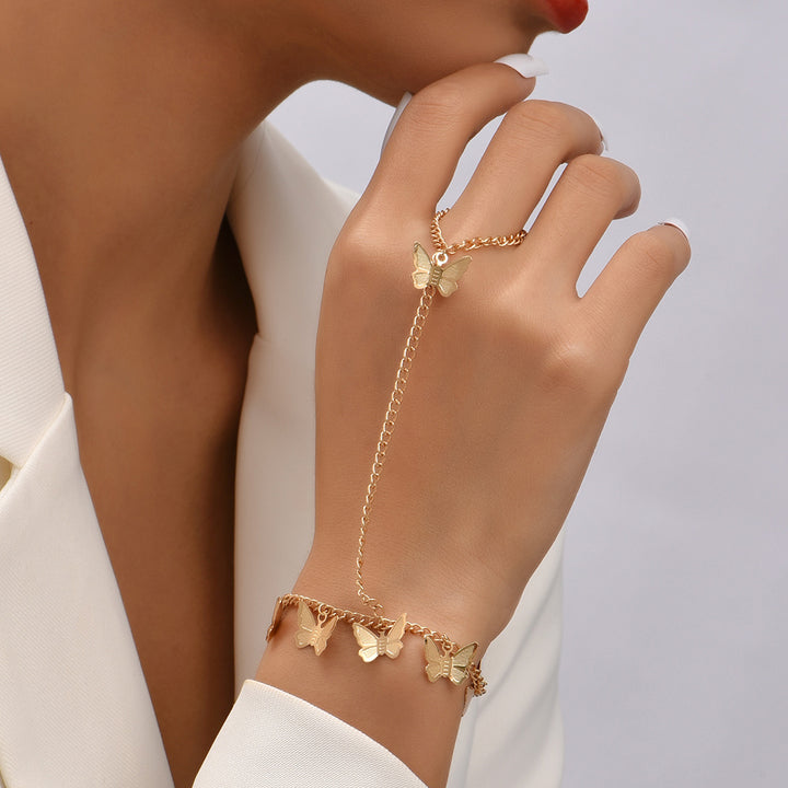 Handmade Sequin Chain Ring Link Bracelet – Jewelry Gift Ideas — 1