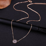 Bronze Inlaid Zircon Round Necklace – Jewelry Gift Ideas — 6