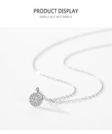 S925 Sterling Silver Round Finely Inlaid Pendant – Jewelry Gift Ideas — 6