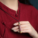 Cinnabar Pendant Women's Natural Cinnabar Stone – Jewelry Gift Ideas — 1