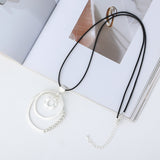 Minority Design Ring Sweater Chain Long Necklace – Jewelry Gift Ideas — 3