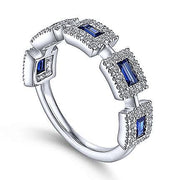 Set With Blue Square Zircon Ring For Women – Gifts for Her — 2