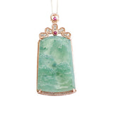 Silver Inlaid Natural Jade Pendant Necklace – Jewelry Gift Ideas — 5