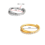 Double-Layer Cross Nose Ring Piercing Decoration – Gift Ideas — 7