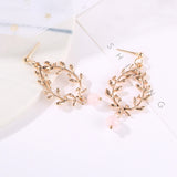 Fashion Creative Geometric Hollow Leaves Stud Earrings – Stylish Gifts — 3