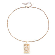 Ornament Simple Hot Girl Square Plate Necklace – Jewelry Gift Ideas — 11