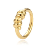 Threaded Titanium Croissant Ring Stainless Steel – Everyday Gifts — 2