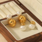 Fashionable All-match Round Pearl Earrings – Special Occasion Gifts — 20