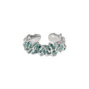 Irregular Texture Ethnic Openning Silver Ring – Everyday Gifts — 5