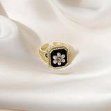 Retro Hong Kong Style Pearl Flower Ring – Stylish Gifts — 3