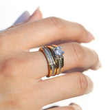 Gold Color Separation Diamond Ring – Everyday Gifts — 5