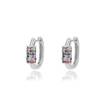 Zircon Earrings Silver Needle U-shaped Geometric – Meaningful Gifts — 5