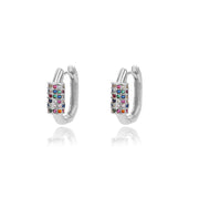 Zircon Earrings Silver Needle U-shaped Geometric – Meaningful Gifts — 5
