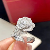 Slightly Inlaid With Diamond Light Luxury Rose Ring – Stylish Gifts — 1