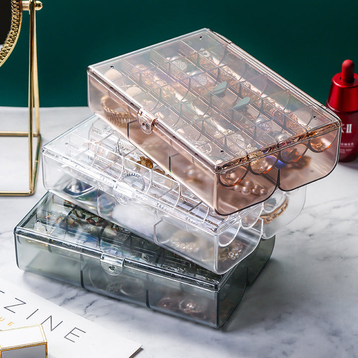 Portable Ear Stud Earrings Compartment With Lid – Jewelry Gift Ideas — 1