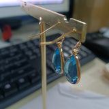 Women's Fashion Blue Crystal Drop Shape Earrings – Stylish Gifts — 6