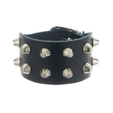 Metal Rock Double Row Flat Rivet Bracelet PU – Jewelry Gift Ideas — 2