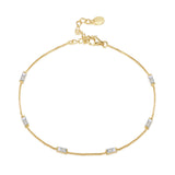 Silver Bracelet Square White Zirconium Bracelet – Jewelry Gift Ideas — 5