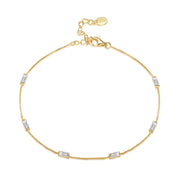 Silver Bracelet Square White Zirconium Bracelet – Jewelry Gift Ideas — 5