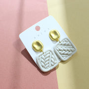 Clay Terracotta Earrings Creative Art Woven – Creative Gifts — 7