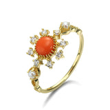Women's Silver Vintage Natural Pearl Resin Ring – Gifts for Her — 4