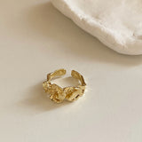 Silver Foil Paper Irregular Girls' Opening Ring – Useful Gifts — 2